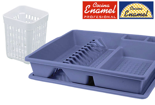 23 DISH DRAINER/CUTLERY HOLDER