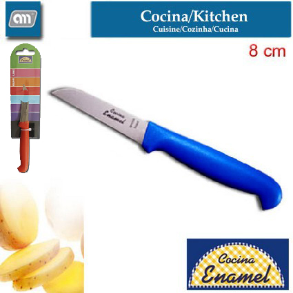 BLISTER CUCHILLO TROCEAR 8 CM HAPPY LINE[ENAMEL]