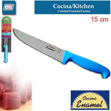 BLISTER CUCHILLO COCINA 15CM HAPPY LINE[ENAMEL]