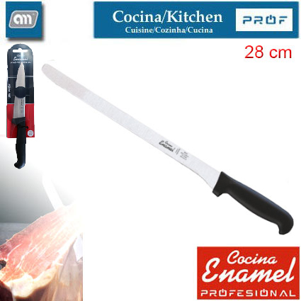 BLISTER CUCHILLO JAMONERO 28 CM CHEF [ENAMEL PROF]