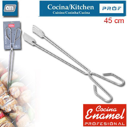 BLISTER CLIP TONG 45 CM INOX [ENAMEL PROF]