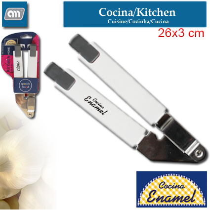 BLISTER PRENSA AJOS 26X3 CM INOX HOME [ENAMEL]