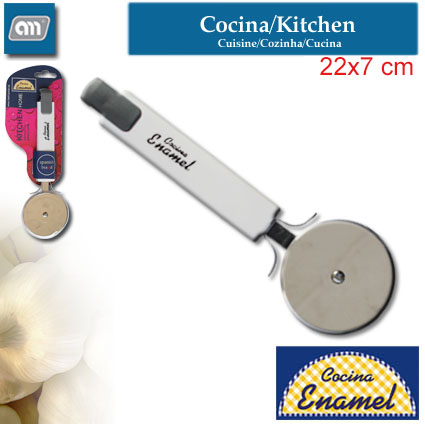 BLISTER CORTA PIZZA 22X7 CM INOX HOME [ENAMEL]