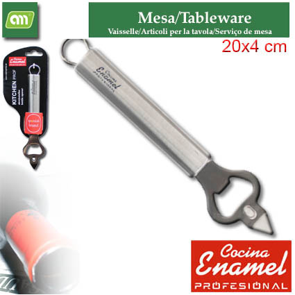 BLISTER ABREBOTELLAS 20X4 CM INOX [ENAMEL PROF]