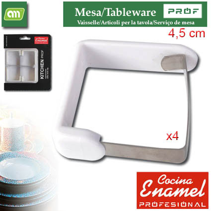 BLISTER 4 SUJETAMANTEL 4,5 CM INOX [ENAMEL PROF]