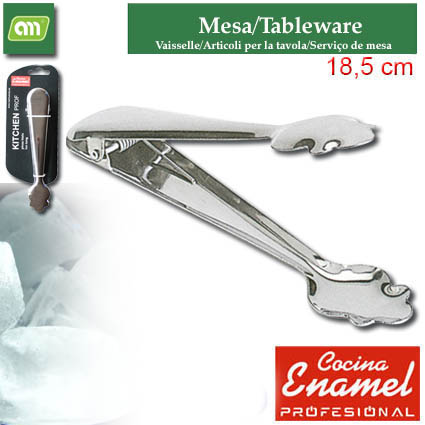 BLISTER PINZA HIELO 18,5 CM INOX [ENAMEL PROF]