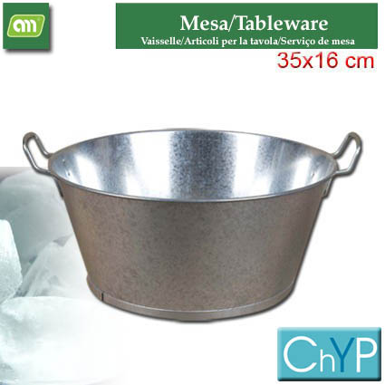 BARREÑO/CUBITERA/CHAMPAÑERA 35X16CM 10L GALV ChYP