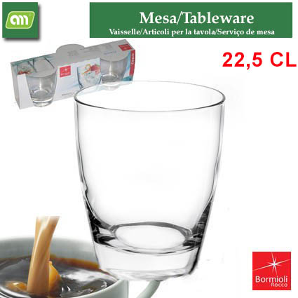 PACK 3 VASO 22,5 CL MANON BORMIOLI