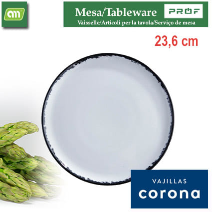 PLATO LLANO COUPE 23,6CM INK CORONA