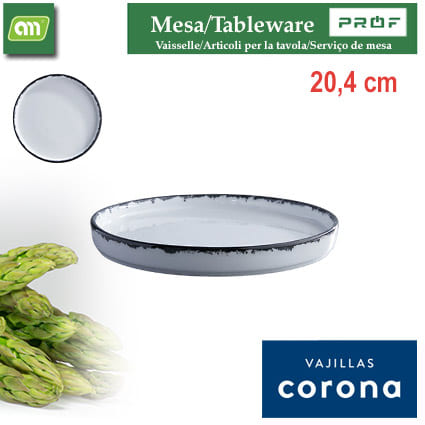 PLATO LLANO RUSTIC 20,4CM INK CORONA