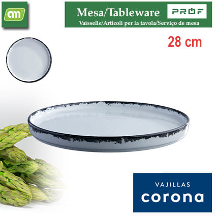 PLATO LLANO RUSTIC 28CM INK CORONA