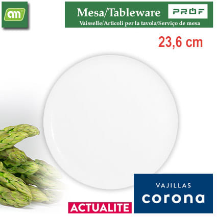 PLATO LLANO COUPE 23,6 CM ACTUALITE CORONA