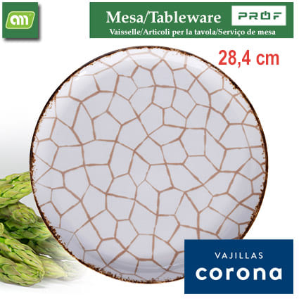 PLATO LLANO COUPE 28,4CM ACENTOS CRACKED CORONA
