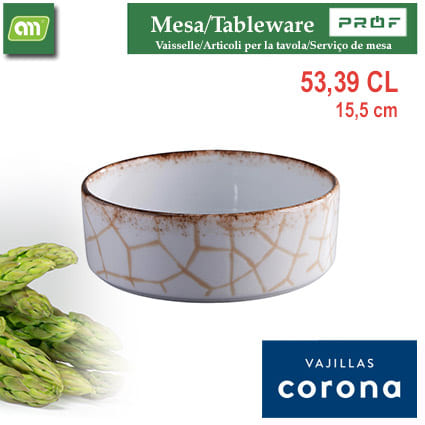 PLATO HONDO RUSTIC 15,5 CM ACENTOS CRACKED CORONA