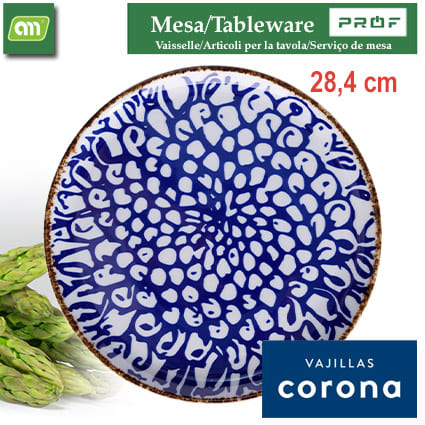 PLATO LLANO COUPE 28,4CM ACENTOS INDIGO CORONA