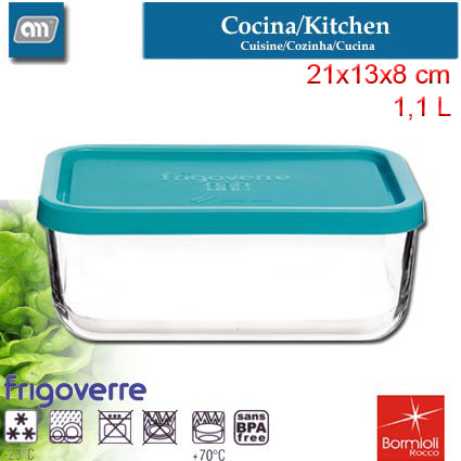 HERMETICO 20,3X12,3CM T/AZ FRIGOVERRE BORMIOLI