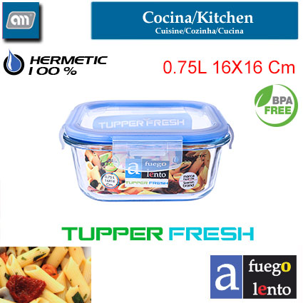 HERMETICO 16X16 0,75 L TUPPERFRESH[A FUEGO LENTO]