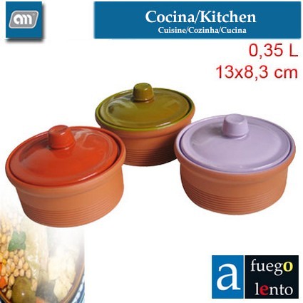 OLLA/COCOTTE 0,35L 13X8,3CM COLORES[A FUEGO LENTO]