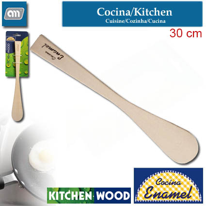 PALA/ESPATULA 30 CM REDONDA MADERA WOOD[ENAMEL]