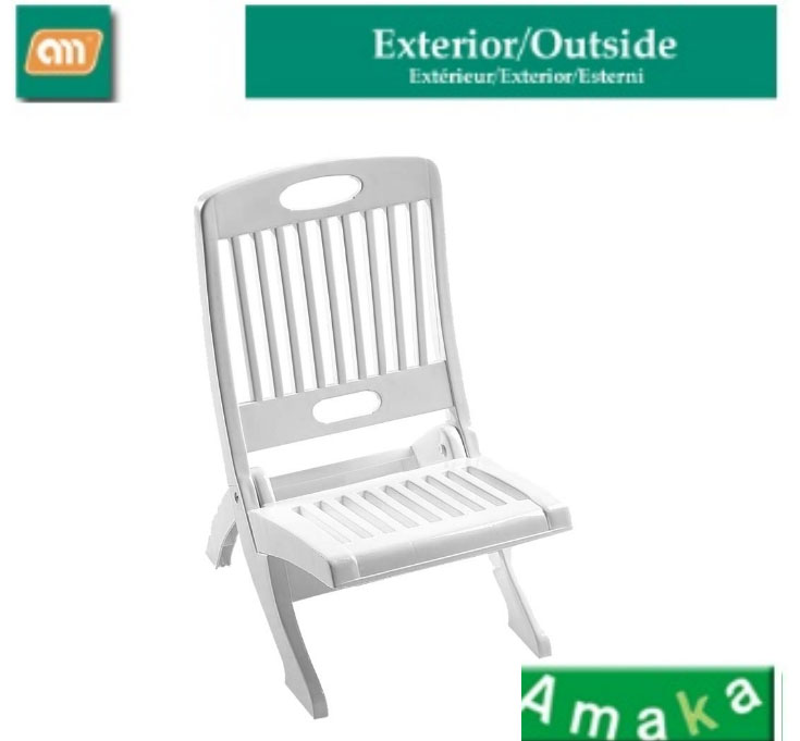 SILLA PLAYA BLANCO 32x35x60 CM [AMAKA]