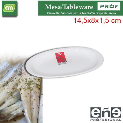 RABANERA/FUENTE OVAL 14,5X8X1,5 CM PORC CHUN [EÑE]