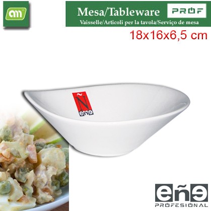PLATO/BOL 18X16X6,5 CM LAGRIMA PORC CHUN [EÑE]