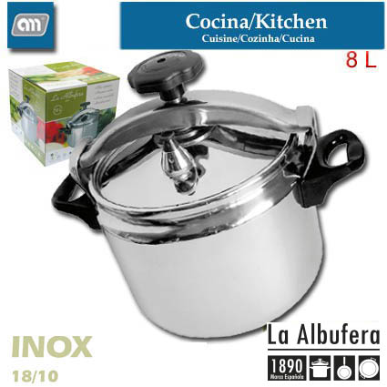 OLLA PRESION 8 L INOX CLASICA [LA ALBUFERA]