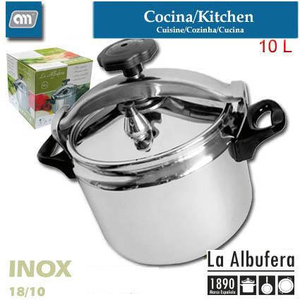 OLLA PRESION 10 L INOX CLASICA [LA ALBUFERA]