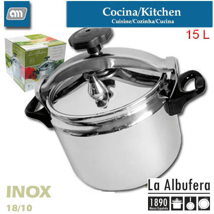 STAINLESS PRESSURE COOKER 15 L CLASSIC [LA ALBUFERA]