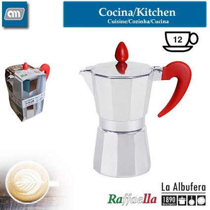 CAFETERA 12 TAZAS ALUMINIO RAFFAELLA [LA ALBUFERA]