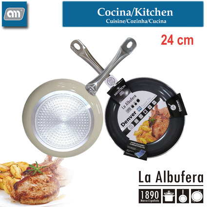 SARTEN 24 CM ALUMINIO INDUCCION DENVER[LA ALBUFERA
