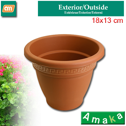 POT DE FLEURS 18 CM N4 PLASTIQUE [AMAKA]