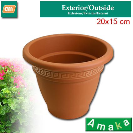 POT DE FLEURS 20 CM N5 PLASTIQUE [AMAKA]