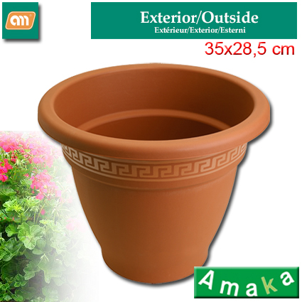 POT DE FLEURS 35 CM N8 PLASTIQUE [AMAKA]