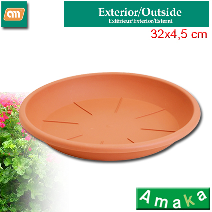 PLAT POT DE FLEURS 32 CM N8 PLASTIQUE [AMAKA]