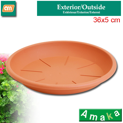 PLAT POT DE FLEURS 36 CM N9 PLASTIQUE [AMAKA]