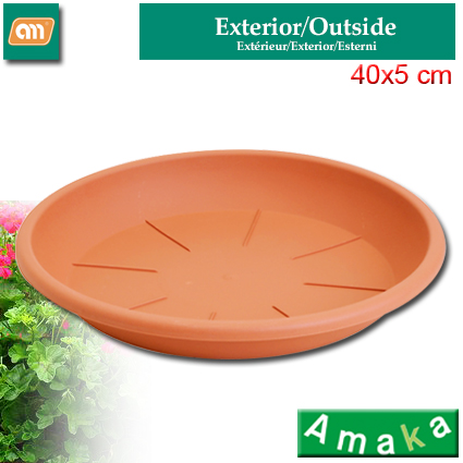 PIATTO FIORIERA 40 CM N10 PLASTICA [AMAKA]