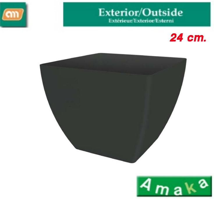 MACETA CUADRADA 24 CM [AMAKA]