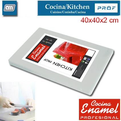 TABLA CORTAR 40X40X2 CM BLANCO [ENAMEL PROF]