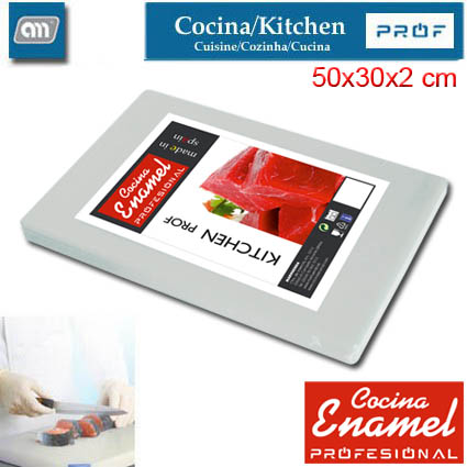 TABLA CORTAR 50X30X2 CM BLANCO [ENAMEL PROF]