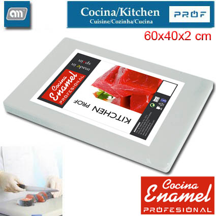 TABLA CORTAR 60X40X2 CM BLANCO [ENAMEL PROF]