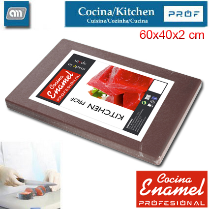 TABLA CORTAR 60X40X2 CM ROJIZO [ENAMEL PROF]
