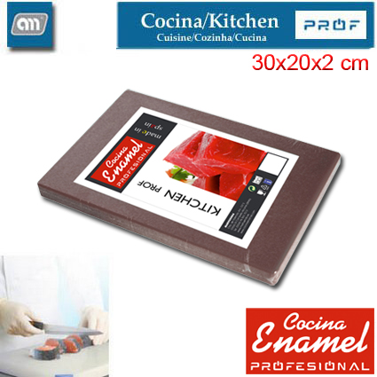 TABLA CORTAR 30X20X2 CM ROJIZO [ENAMEL PROF]