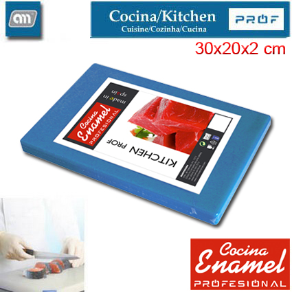 TABLA CORTAR 30X20X2 CM AZUL [ENAMEL PROF]