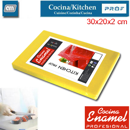 TABLA CORTAR 30X20X2 CM AMARILLO [ENAMEL PROF]
