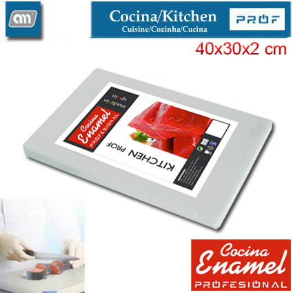TABLA CORTAR 40X30X2 CM BLANCO [ENAMEL PROF]