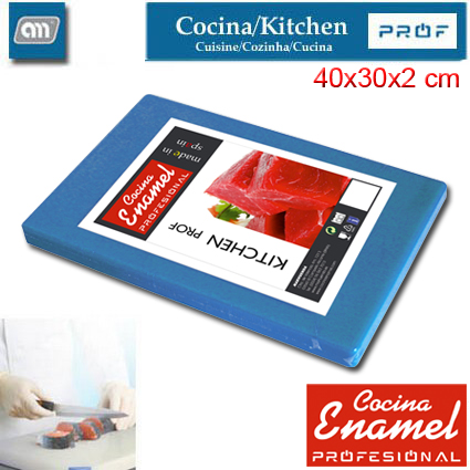 TABLA CORTAR 40X30X2 CM AZUL [ENAMEL PROF]