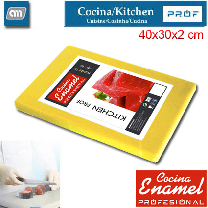 TABLA CORTAR 40X30X2 CM AMARILLO [ENAMEL PROF]